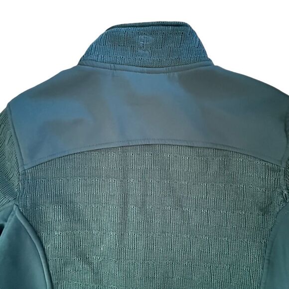 Swiss Tech ~ Teal Rain Knit Jacket ~Fleece lined ~ size M 8-10 - Picture 5 of 12
